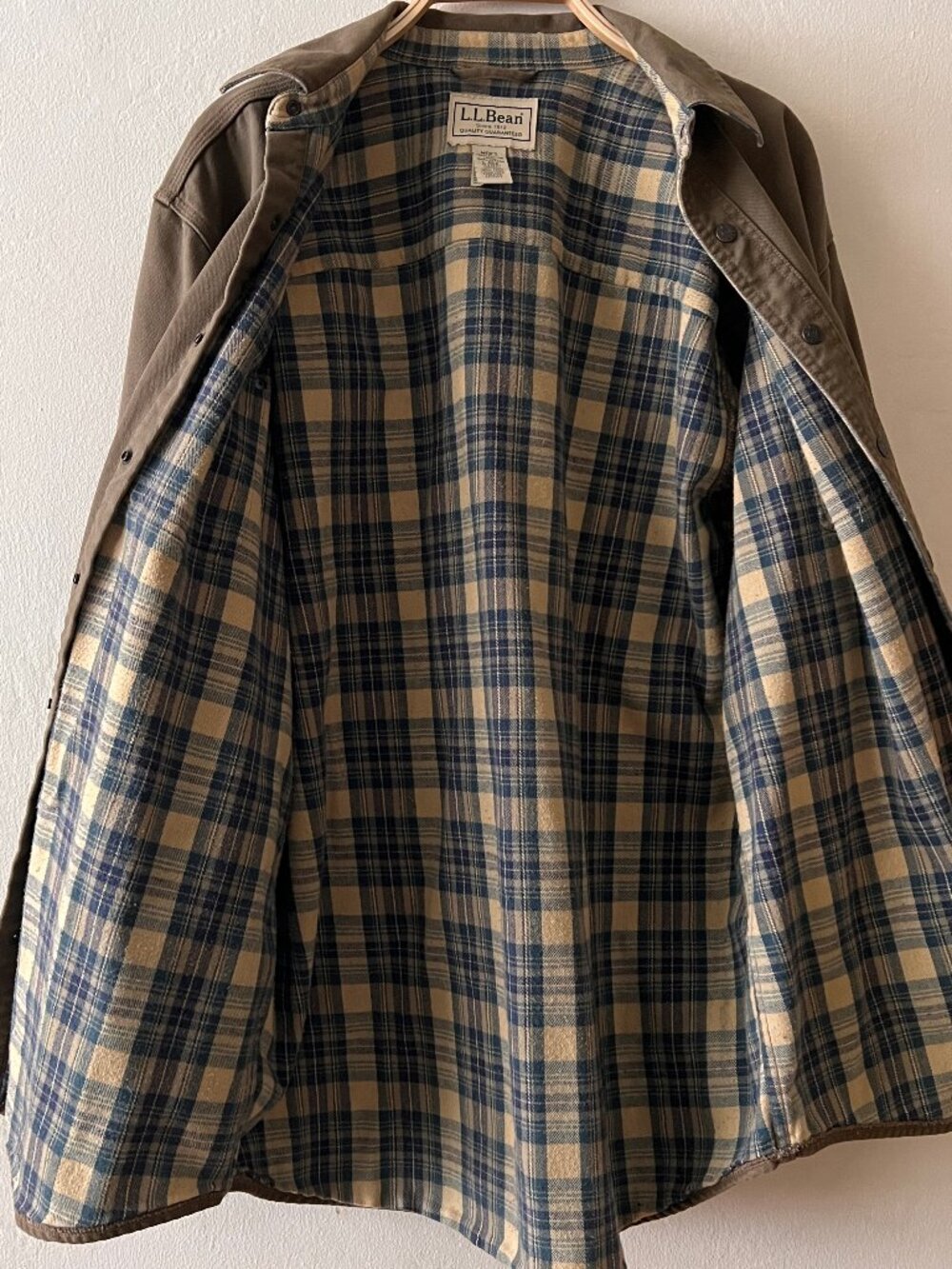 Vintage L.L. Bean Green Cotton Jacket, Men's Large - Picture 6 of 10